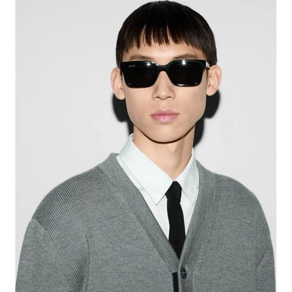 Gucci Women Sunglasses Black Grey Square GG1732SK 001 BRAND NEW - Picture 12 of 13